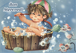 Gif animé Bon mercredi bain
